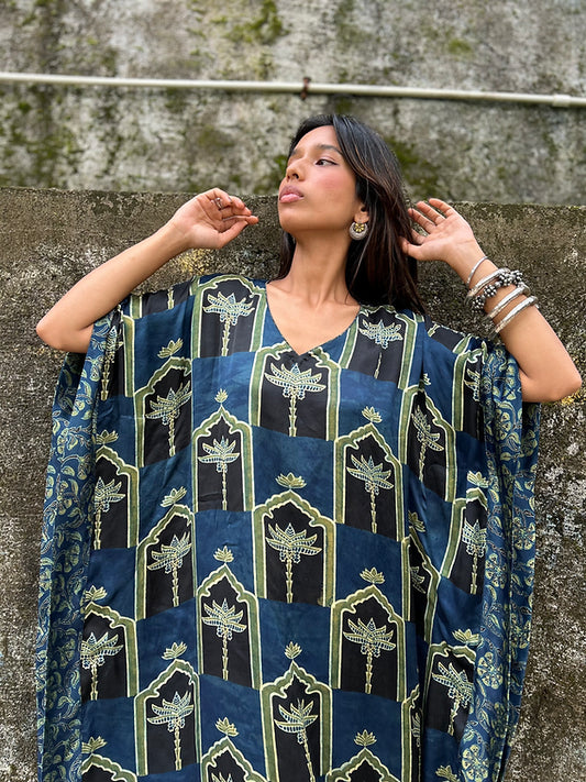 Indigo Ghar Kaftan dhoti set