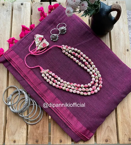 Wine mul saree