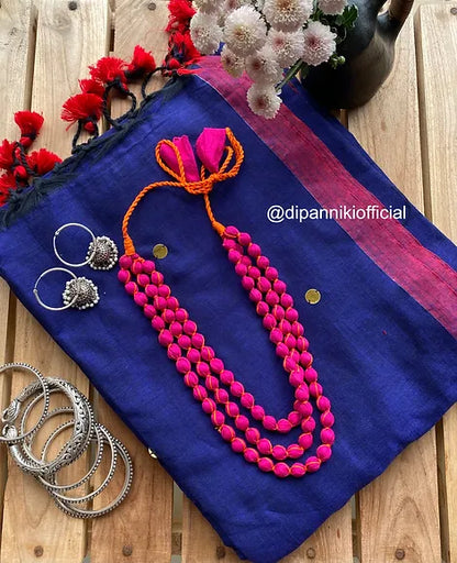 Royal blue tikli mul saree