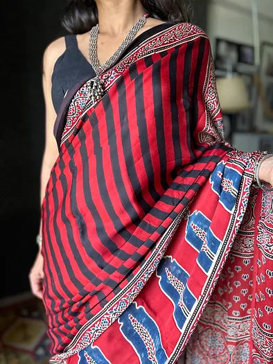Masoom distressed silk saree
