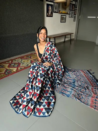Ketki distressed silk saree