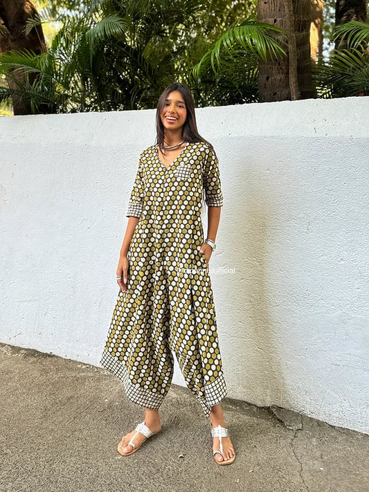 Matcha polka Suhaani Jumpsuit