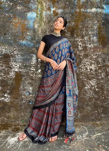 Indigo Pammi modal silk saree