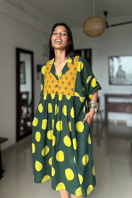 Green Polka Chulbuli dress