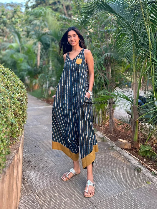 Summer striped Suhaani Jumpsuit