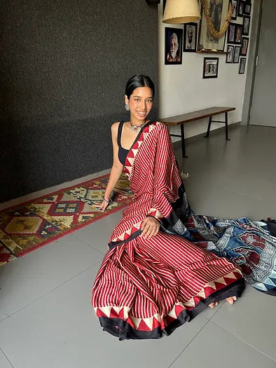 Raina distressed silk saree