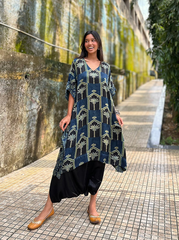 Indigo Ghar Kaftan dhoti set