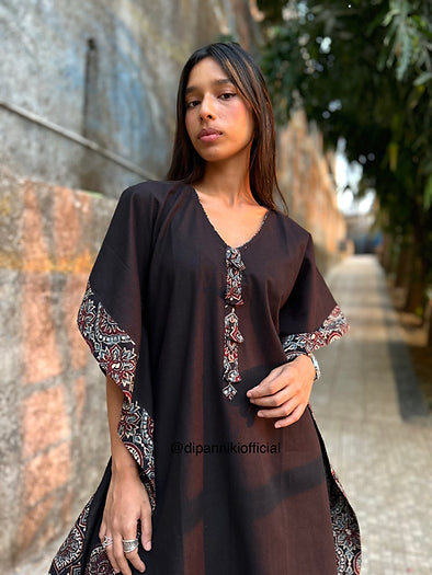 Black Kaftan dhoti set