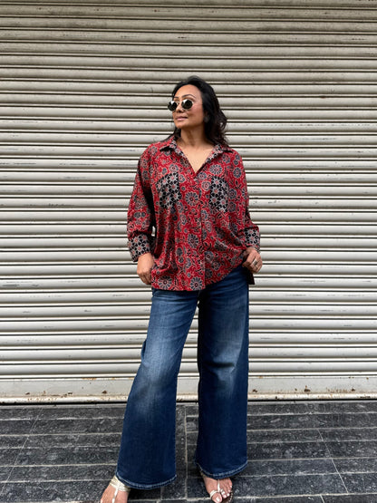 Clay Ajrakh Cotton Shirt