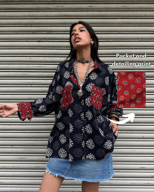 Noir Cotton Shirt  (READY TO DISPATCH)