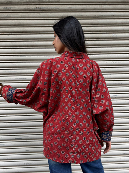 Gulnaar Ajrakh Cotton Shirt