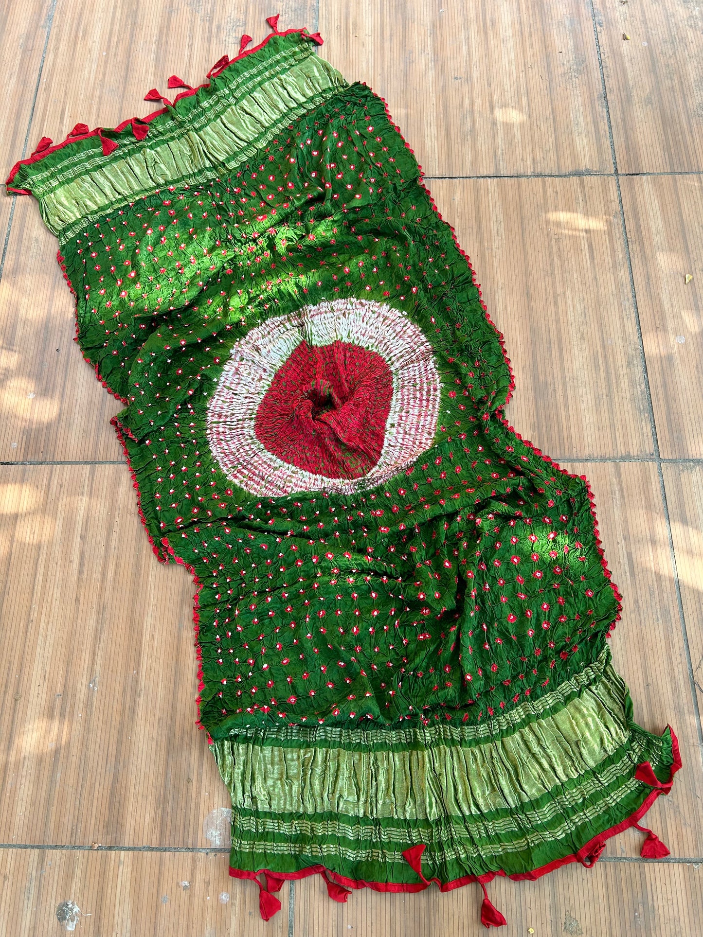 Parrot Bandhani Modal Silk Dupatta
