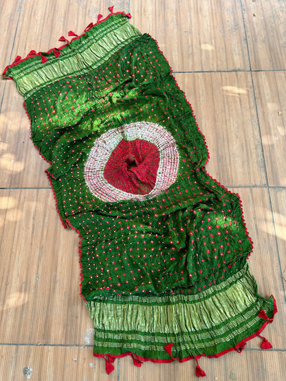 Parrot Bandhani Modal Silk Dupatta