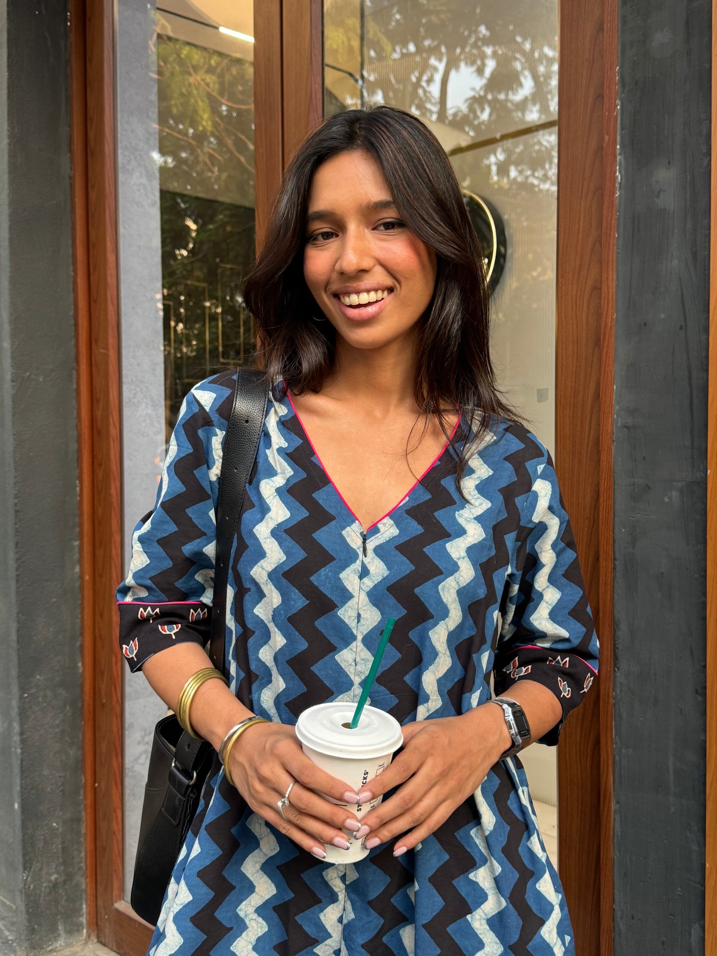 Chevron Cotton Jugni Jumpsuit