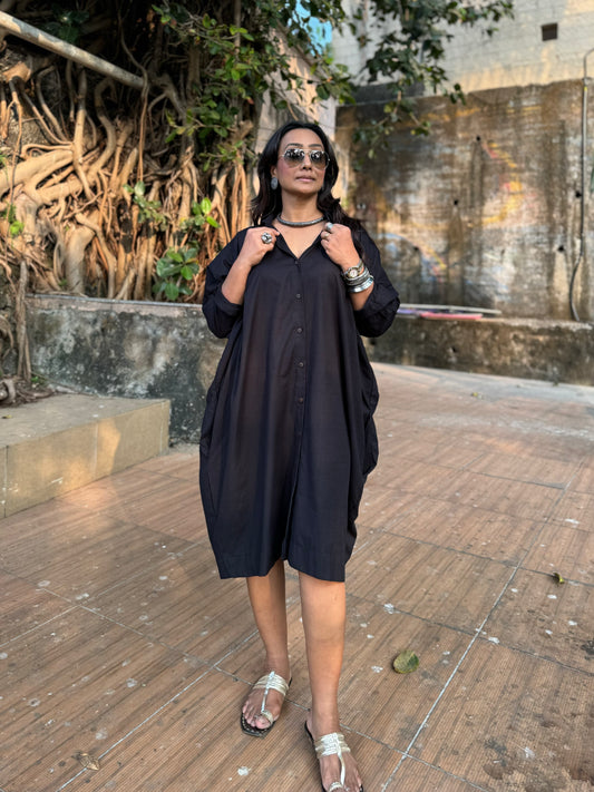Midnight Oversized Shirt dress
