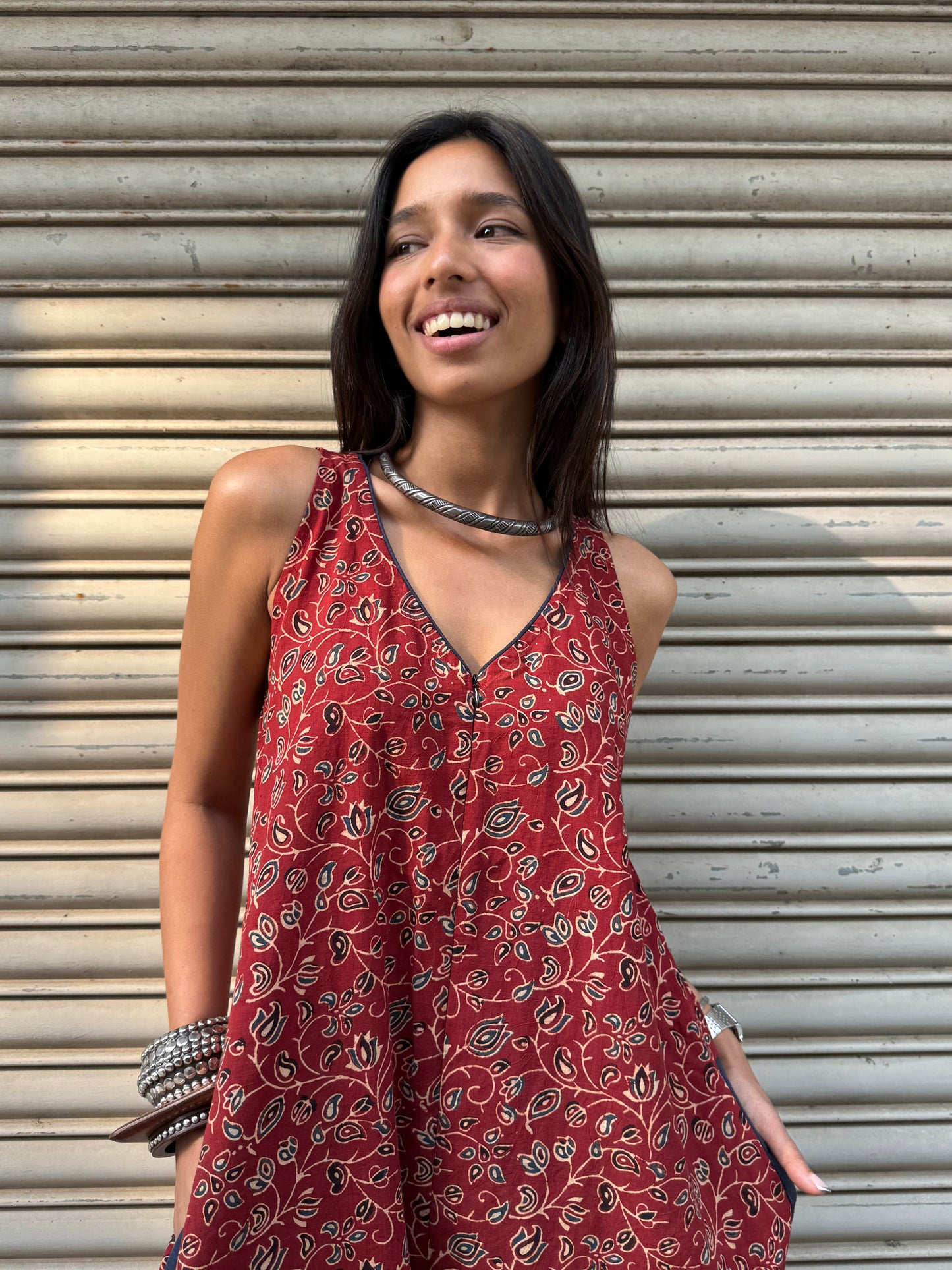 Coral Ajrakh Suhaani Jumpsuit