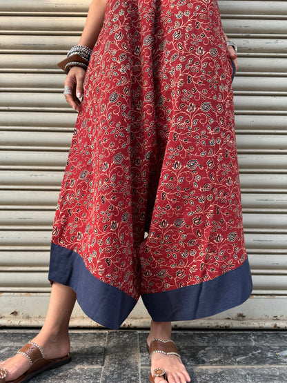 Coral Ajrakh Suhaani Jumpsuit