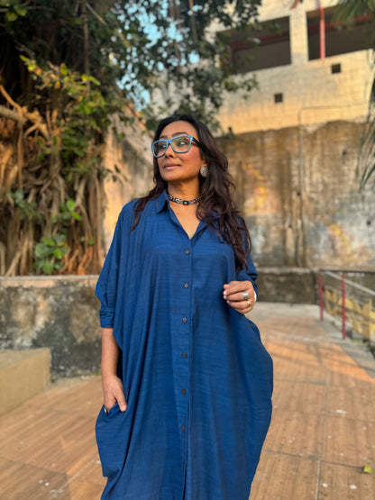 Cobalt Oversized Shirt dress
