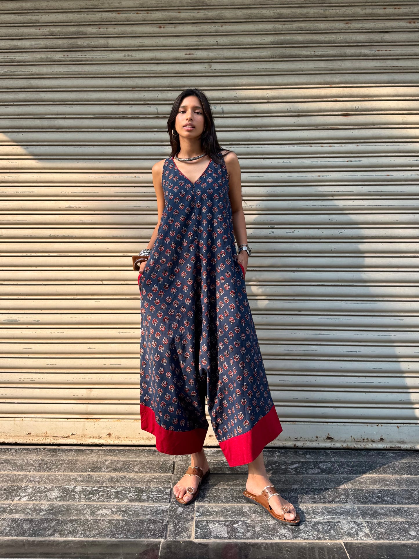 Indu Ajrakh Suhaani Jumpsuit