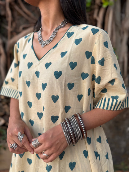 Teal Cotton Co-ord with Afghani Pants