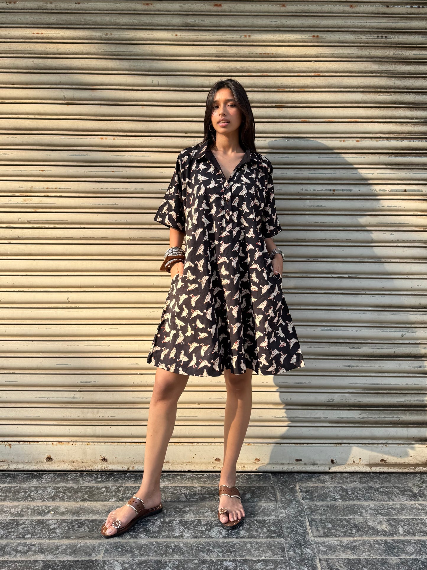 Chidiya Cotton Dress