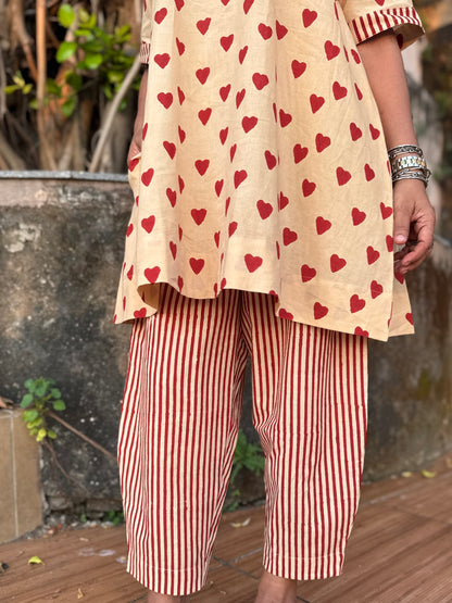 Ruby Cotton Co-ord with Afghani Pants