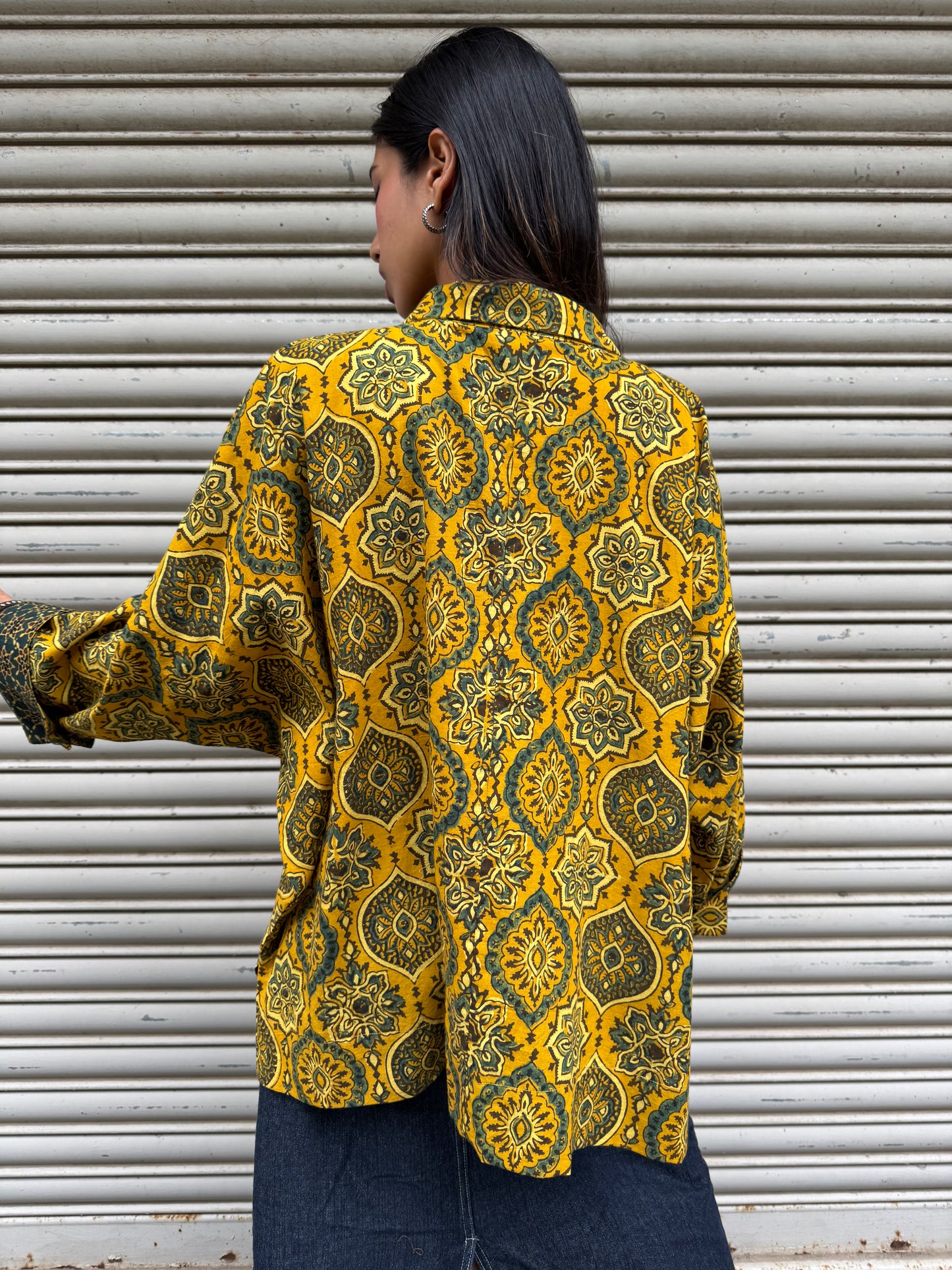 Haldi Ajrakh Cotton Shirt