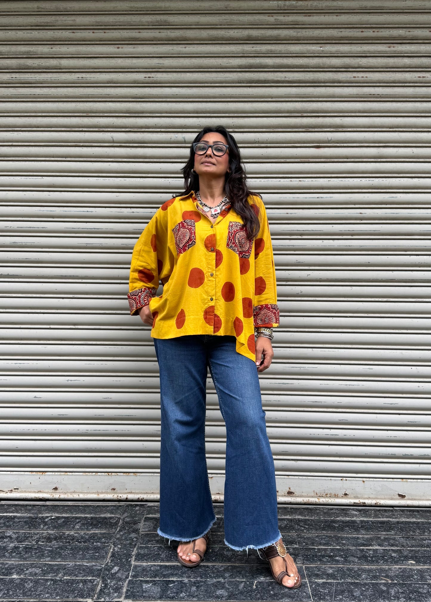 Honey Ajrakh Cotton Shirt