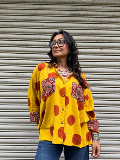 Honey Ajrakh Cotton Shirt