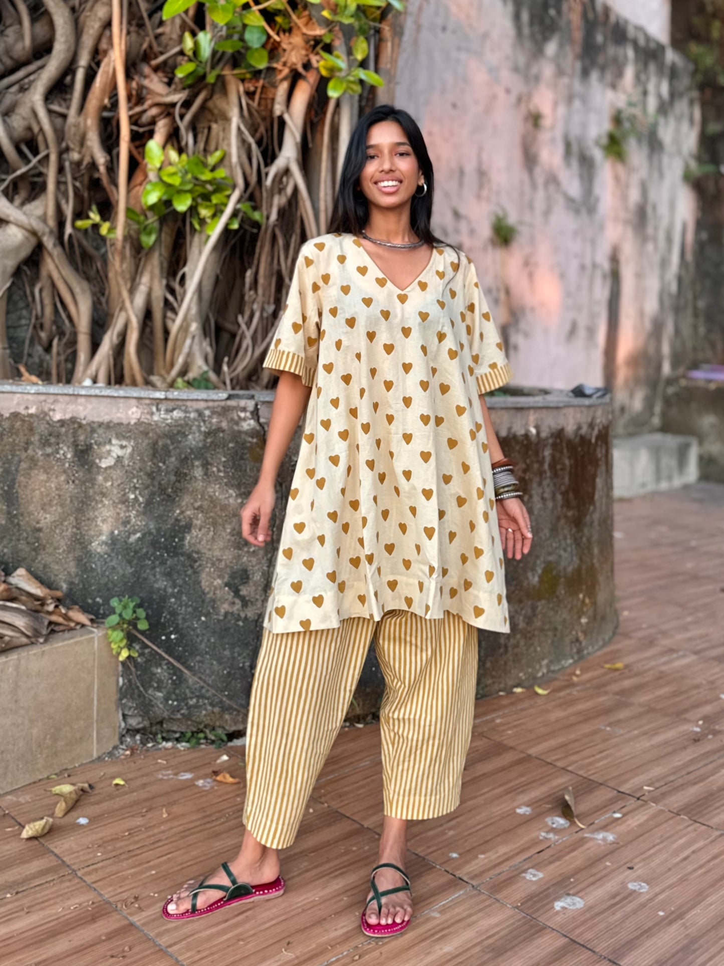 Sunny Cotton Co-ord with Afghani Pants