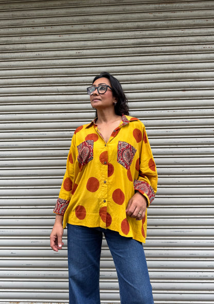 Honey Ajrakh Cotton Shirt