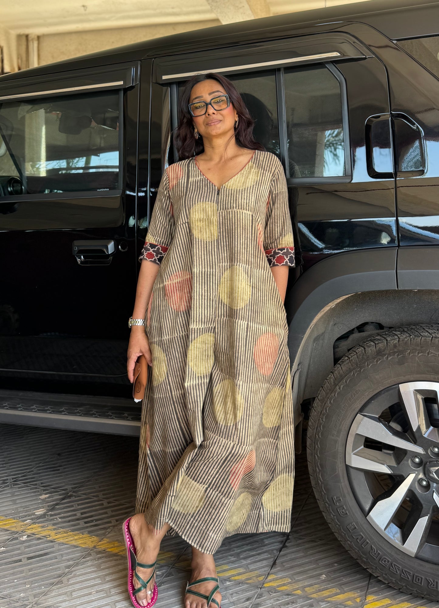 Pomegranate Cotton Jugni Jumpsuit