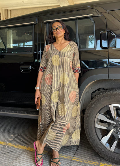 Pomegranate Cotton Jugni Jumpsuit