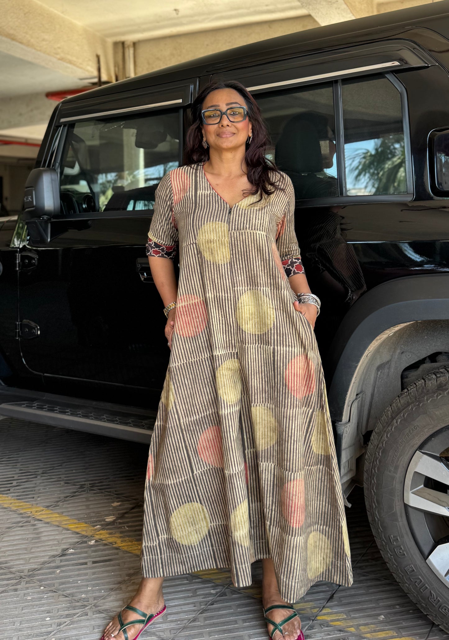 Pomegranate Cotton Jugni Jumpsuit