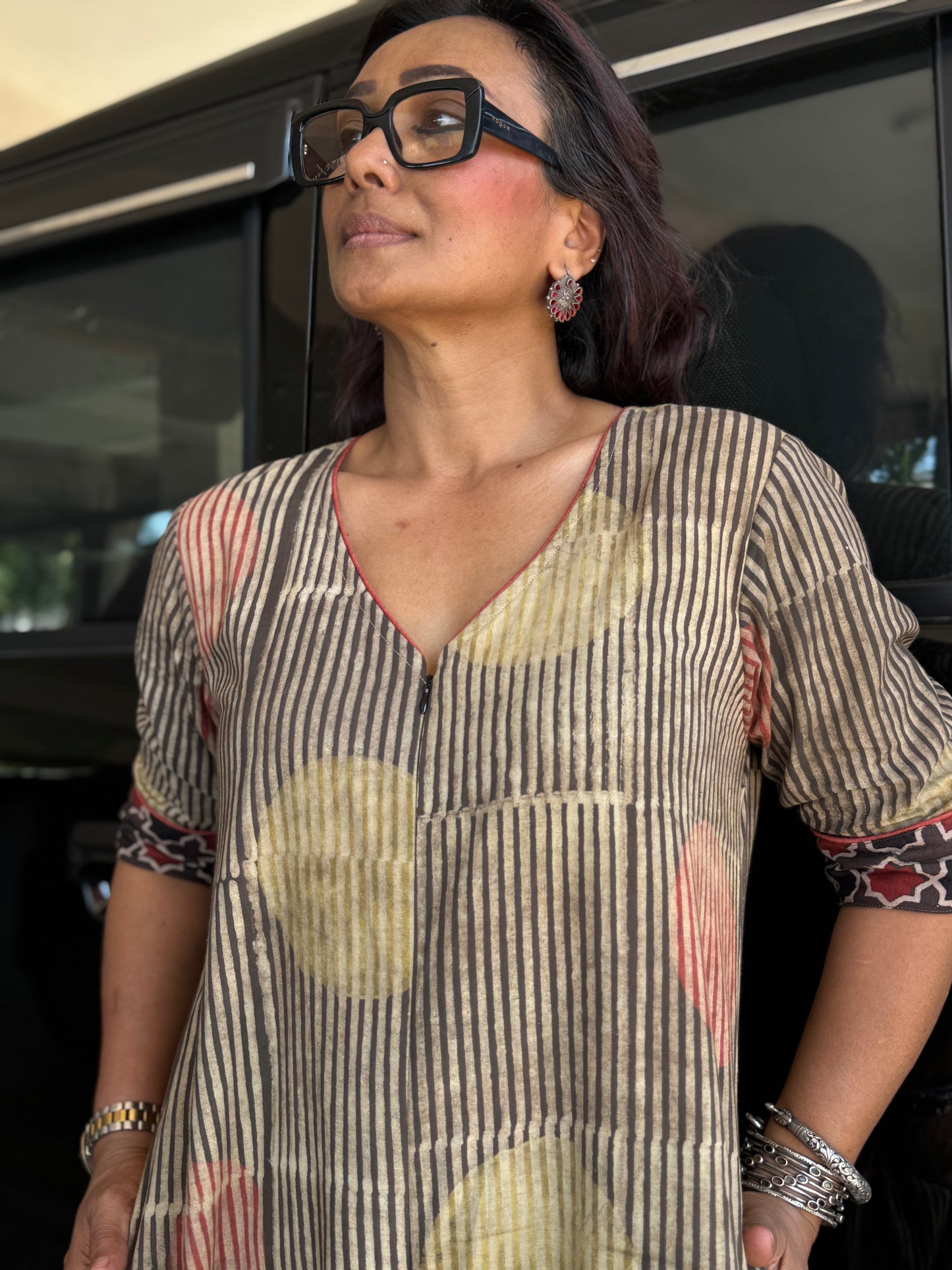 Pomegranate Cotton Jugni Jumpsuit