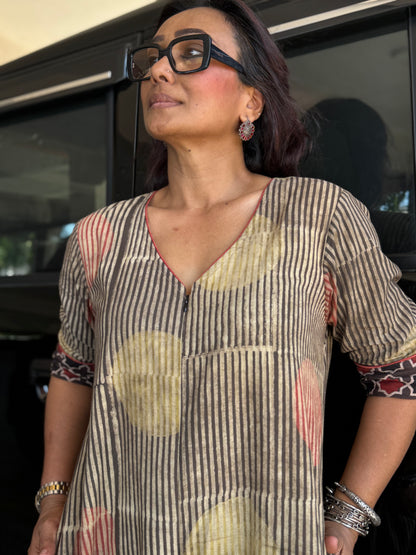 Pomegranate Cotton Jugni Jumpsuit