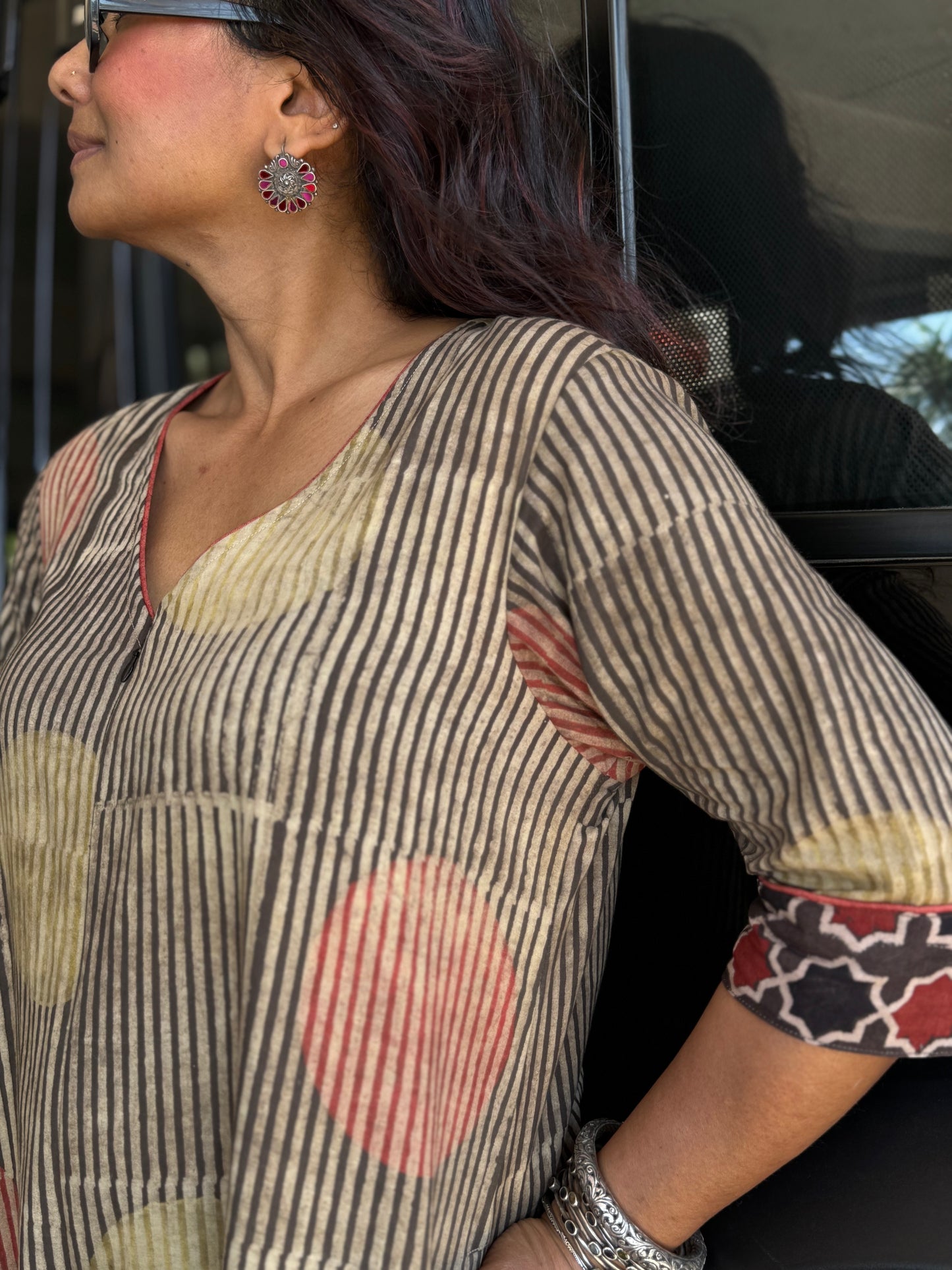Pomegranate Cotton Jugni Jumpsuit
