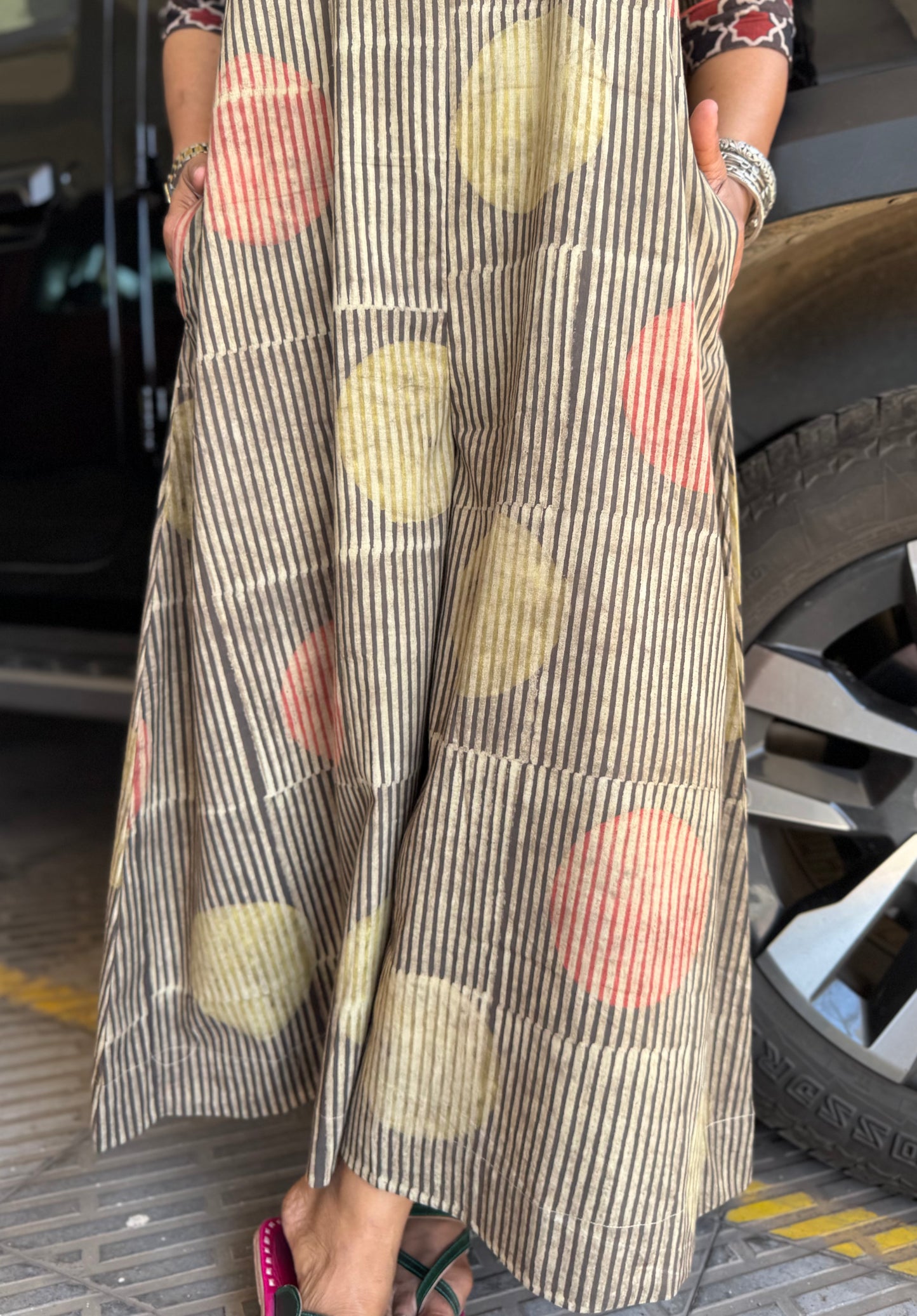 Pomegranate Cotton Jugni Jumpsuit