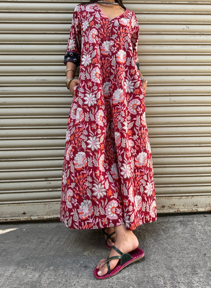 Cherry Cotton Jugni Jumpsuit
