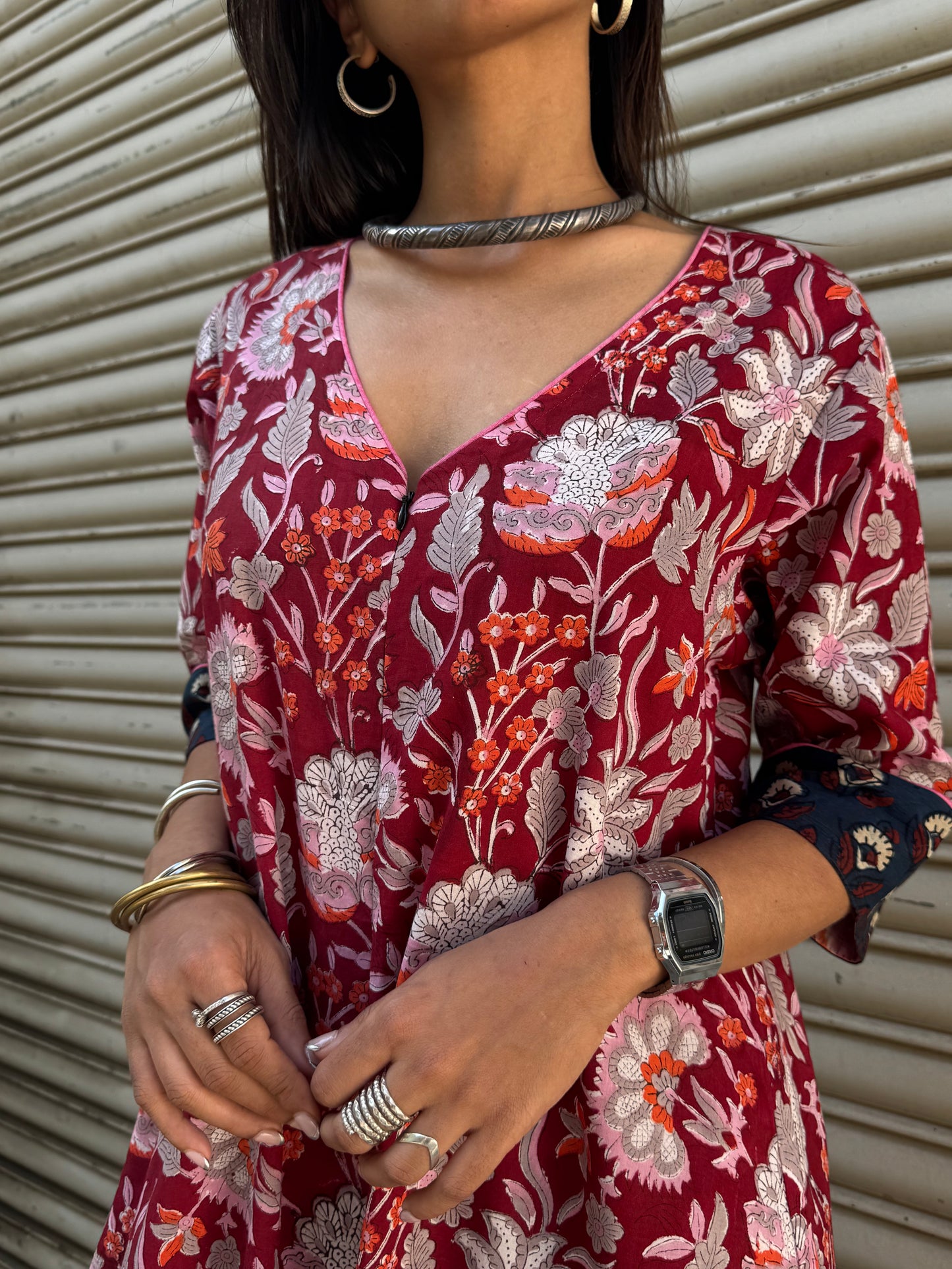 Cherry Cotton Jugni Jumpsuit