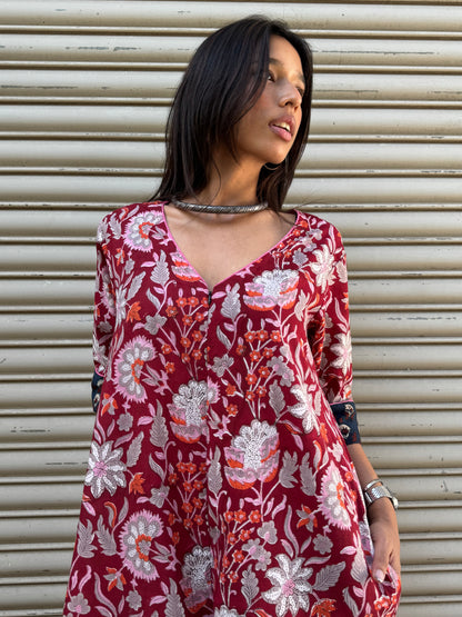 Cherry Cotton Jugni Jumpsuit