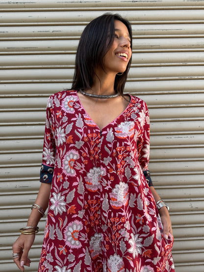 Cherry Cotton Jugni Jumpsuit