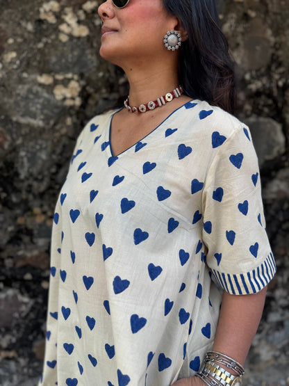 Mist Cotton Co-ord with Afghani Pants