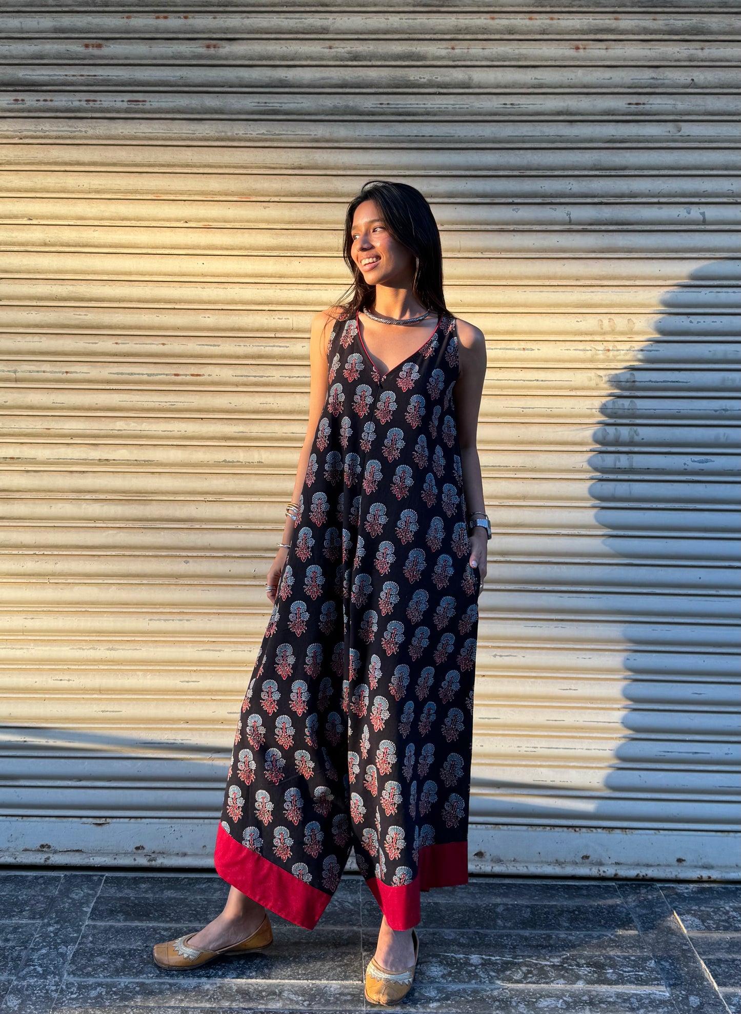 Kaala Ajrakh Suhaani Jumpsuit