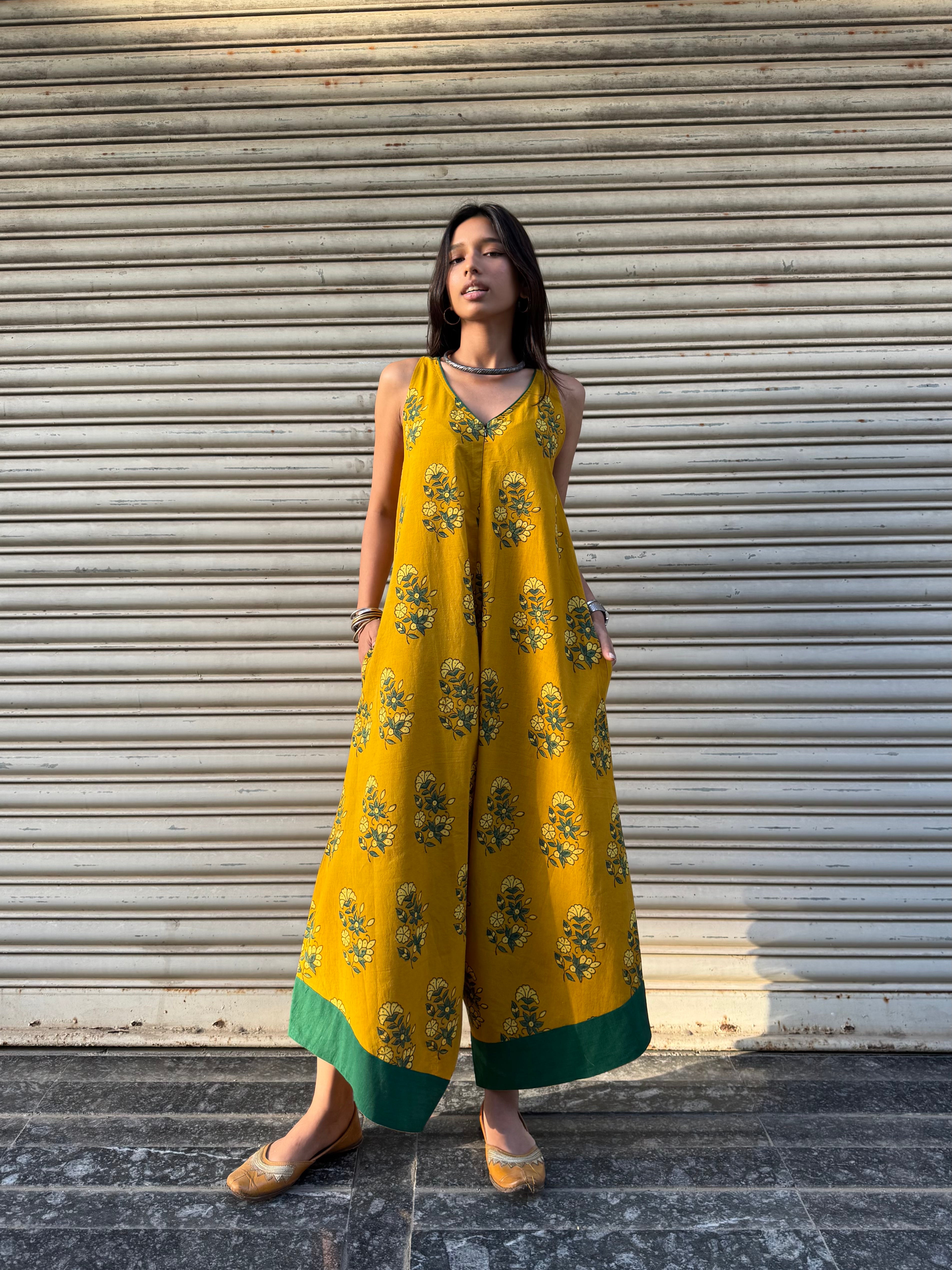 Peeli Ajrakh Suhaani Jumpsuit