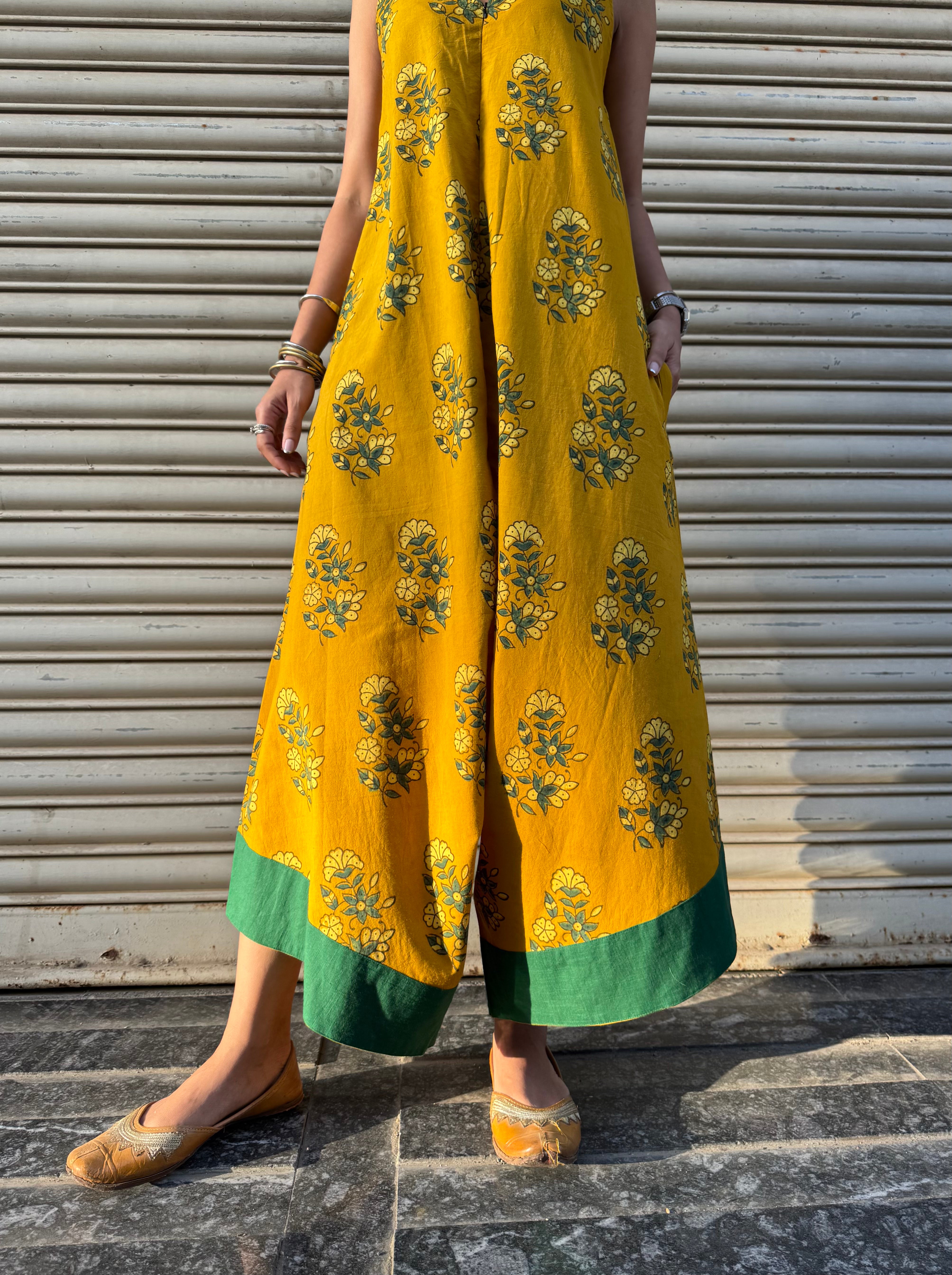 Peeli Ajrakh Suhaani Jumpsuit