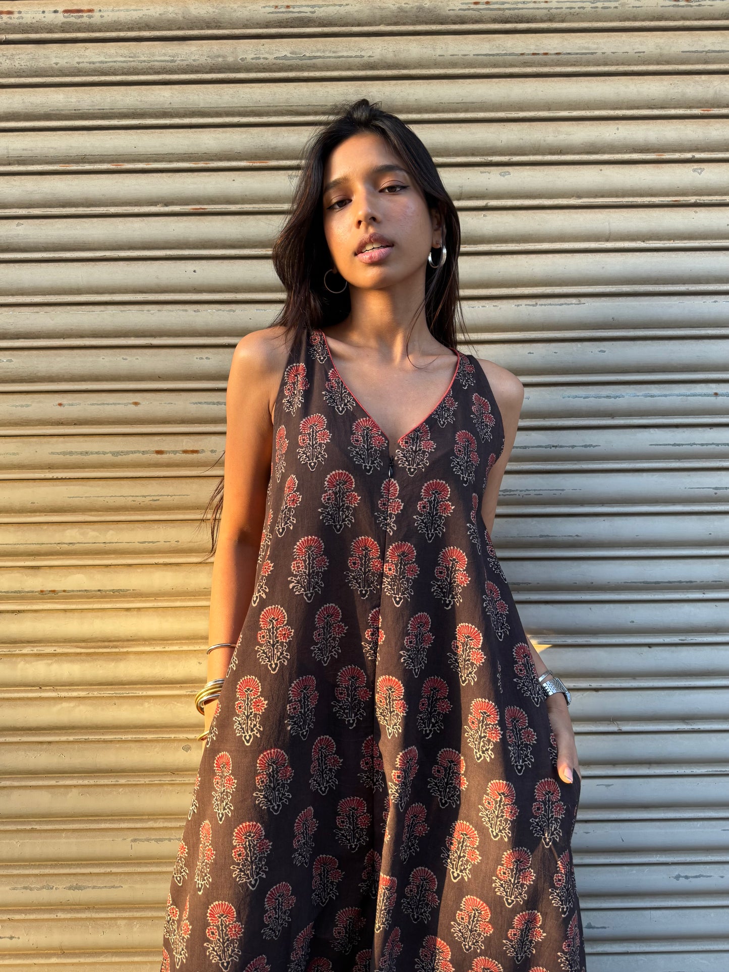 Mocha Ajrakh Suhaani Jumpsuit