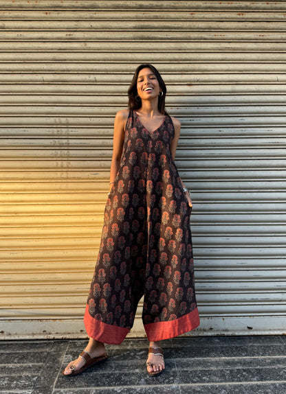 Mocha Ajrakh Suhaani Jumpsuit