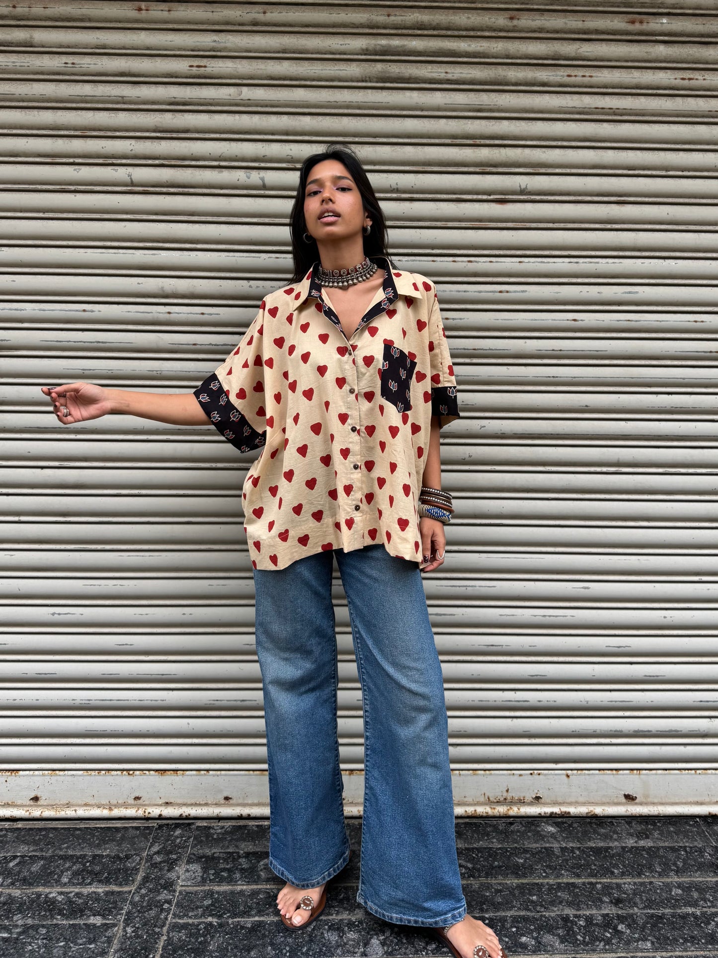 Red Heart Cotton Shirt (READY TO DISPATCH)