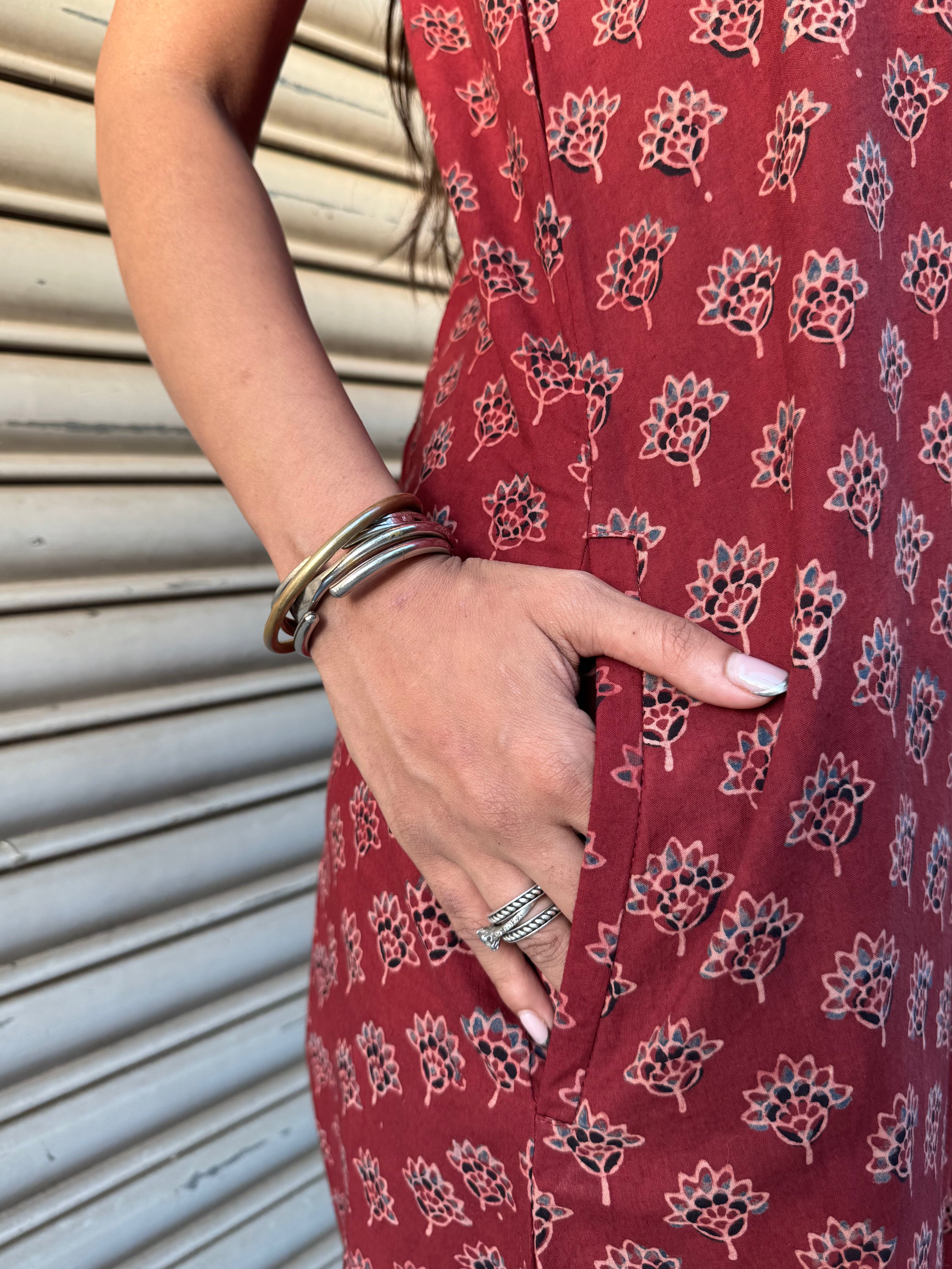 Rust Ajrakh Suhaani Jumpsuit